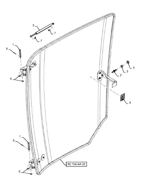 87423389 - Аммортизатор газовый двери правой TJT9./St.